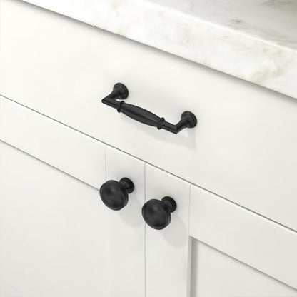10 Pack Matte Black Cabinet Pulls 3 Inch(76mm) Kitchen Cabinet Handles Cabinet Hardware for Drawer Pulls - color: Matte Black, size: 3" Hole Center