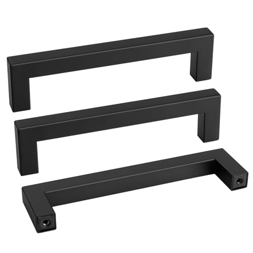 Goldenwarm 22 Pack 5 Inch Matte Black Cabinet Handles Kitchen Drawer Pulls - color: Matte Black, size: 5 Inch Hole Centers
