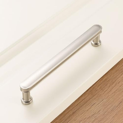 KOOFIZO 10 Pack 5 in Brushed Nickel Cabinet Pulls, Drawer Handles P35 - color: Brushed Nickel, size: 5" CC