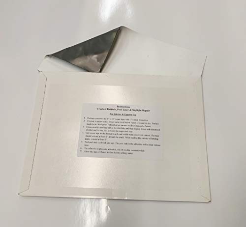 A.A Stick N Repair Cracked Bathtub, Pool Liner, Roof, Skylight, Vinyl Skirting, Siding Repair Kit (White)