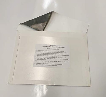 A.A Stick N Repair Cracked Bathtub, Pool Liner, Roof, Skylight, Vinyl Skirting, Siding Repair Kit (White)