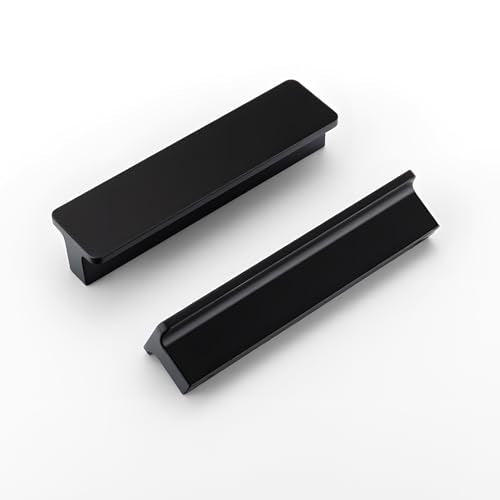 Goldenwarm 10 Pack 3" Black Cabinet Handles Matte Black Drawer Pulls - color: Black, size: 3in Hole Centers