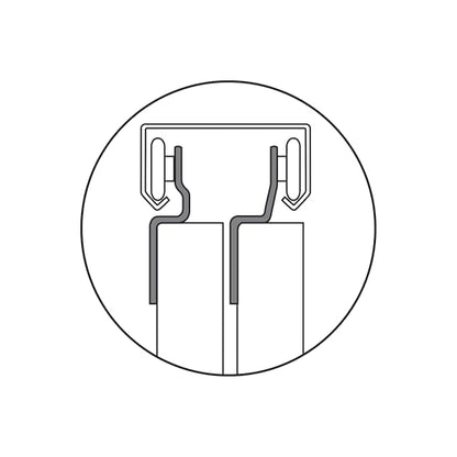 Prime-Line N 7533 Sliding Closet Door Roller Kit, 3/4 In. Wheel Diameter, Convex (Round) Edge Plastic, Stamped Steel Construction, Includes 3/8 and 1/2 In. Offset Pairs (2 Pack)