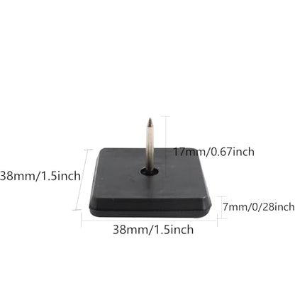 12pcs 1-1/2" Nail on Furniture Glides Sliders for Wooden Furniture, Furniture Sliders Pads Square Teflon Furniture Glides Floor Protectors PTFE Moving Furniture Glides - size: 1.5x1.5"-12pcs