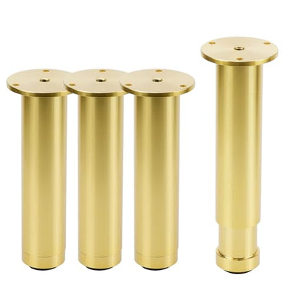 4 Pcs Gold Adjustable Furniture Feet, Height 15cm/6" - color: Gold, size: 6 inch