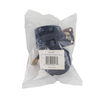 Shepherd Hardware 9417 2-Inch Office Chair Caster, Twin Wheel, 1-1/2-Inch Sq. Plate, 75lb Load Capacity, 2-Pack,Black - style: 2" wheel, 1-1/2" Sq. plate