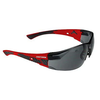 Craftsman 200, Safety Glass, Comfort Fit – Smoke, Red Frame - color: Smoke