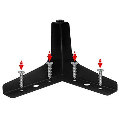4 Pack 4 Inch Furniture Legs, Black Metal Polished Triangle Feet - color: Matte Black, size: 4 inches, 4 Pcs