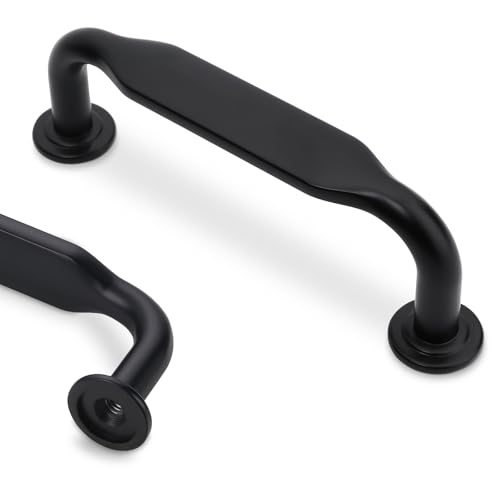 10 Pack 3 inch Matte Black Kitchen Cabinet Handles - color: Matte Black, size: 3'' Hole Center(76mm)