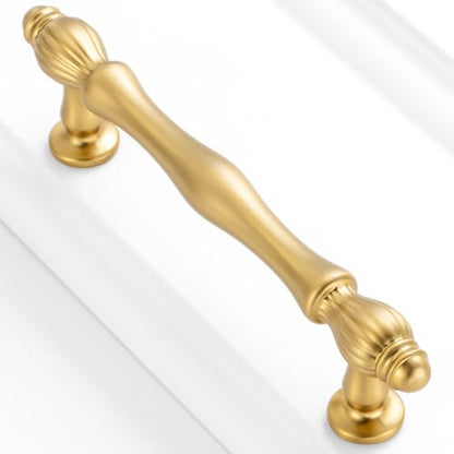 3-3/4 Inch Brushed Gold Cabinet Pulls Drawer Handles 10 Pack 2510 - color: Brushed Gold, size: 3-3/4 In Hole Distance