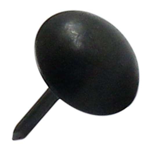 Piutouyar 200 Pcs Black Upholstery Tacks Antique Thumb Tacks, 9 x 15mm - size: 9x15mm
