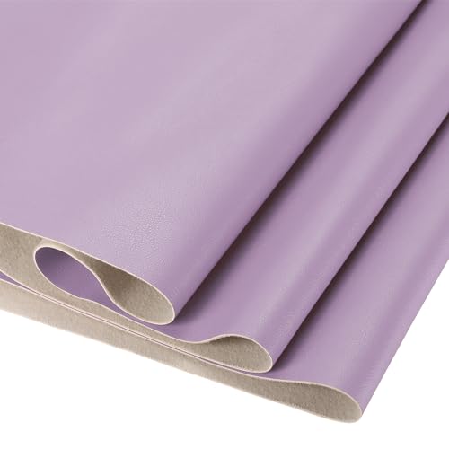 DMiotech 1 Pack 14 Inch x 53 Inch Faux Leather Sheet Furniture Cover Napa Skin Light Purple PU Leather Roll for Handmade DIY Craft Projects - color: Light Purple
