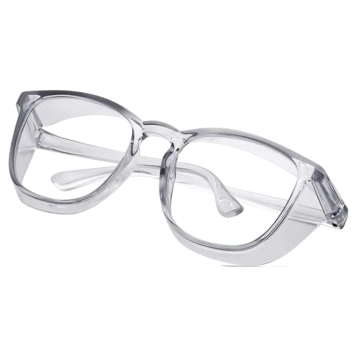SQIMZAR Safety Glasses Goggles For Women Nurses Protective Eyewear,Anti Fog Safety Goggles - color: Grey