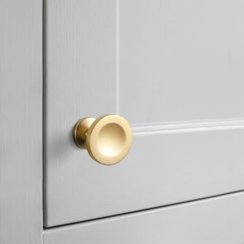 12 Pack Champagne Bronze Cabinet Knobs, Single Hole Round Knobs - color: Champagne Bronze