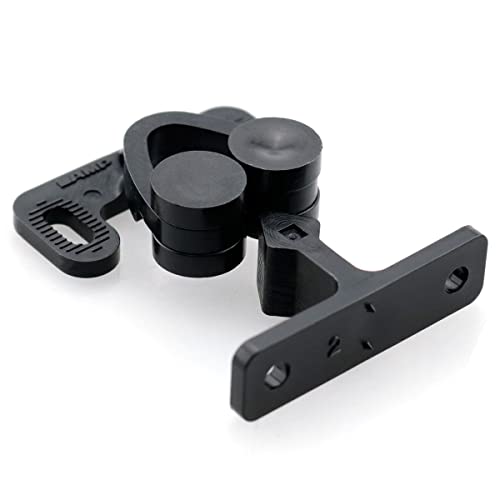 4pcs Plastic Double Roller Catches Door Catches Furniture Fittings, Black