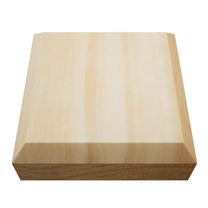 3 1/2"W x 3 1/2"H x 7/8"P Americraft Solid Wood Stain Grade Standard Smooth Rosette with Beveled Edge, Pine - color: Pine, size: 3.5-in. W x 3.5-in. H