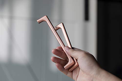 Goo-Ki Brushed Copper Cabinet Pulls with 5''Hole Centers, Modern Style Zinc Alloy Cabinet Handles for Dresser,Wardrobe,Cupboard- 24 Pack - color: Brushed Copper, size: 5'' Hole Centers