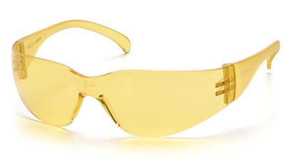 Pyramex Intruder Safety Eyewear Clear Frame Full Foam Padding Clear Anti-Fog Lens - color: Amber Lens/ Amber Frame, style: Standard