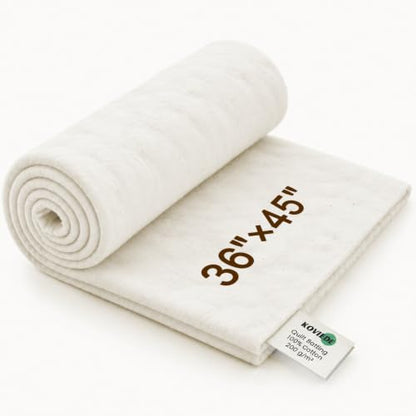 Natural Cotton Quilt Batting 36 × 45 Inches 200gsm - size: 36 × 45 Inches