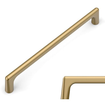 Amerdeco 10 Pack Champagne Bronze Cabinet Pulls 6.3 Inch(160MM) Hole Centers Kitchen Cabinet Handles Hardware Kitchen Handles for Cabinets Cupboard Handles Drawer Pulls ZH0041 - color: Champagne Bronze, size: 6.3" hole center