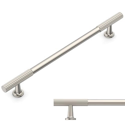 Amerdeco 10 Pack Brushed Satin Nickel Cabinet Pulls 7.5 Inch(192MM) Hole Centers Kitchen Cabinet Handles Hardware Kitchen Handles for Cabinets Cupboard Handles Drawer Pulls ZH0071 - color: Brushed Satin Nickel, size: 7.5"/192MM
