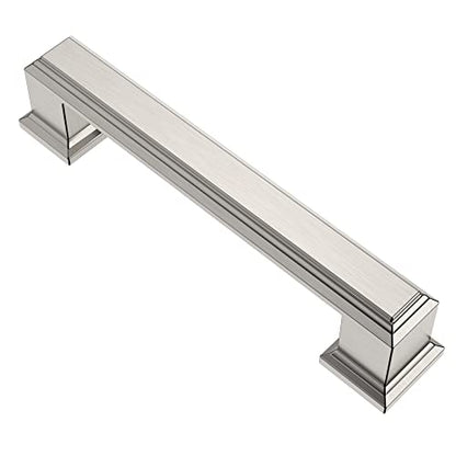 Alzassbg 3-3/4" Brushed Satin Nickel Cabinet Pulls 10 Pack, AL3071SN - color: Brushed Satin Nickel, size: 3-3/4" Hole Center