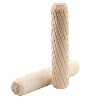 150 Pack Wooden Dowel Pins ,Wood Grooved Plugs Pin M8x40mm Hardwood Fluted Dowels for Furniture Woodworking Crafts, DIY Carpentry - size: M8x40mm