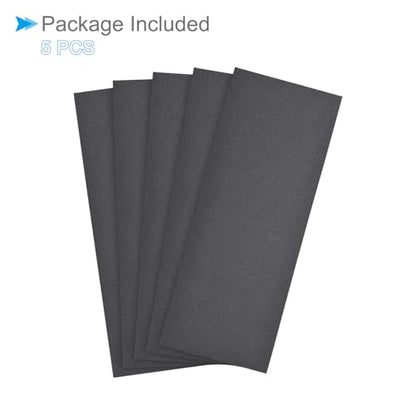 Wet Dry Sanding Sheets, 9 Inch x 3.6 Inch 500 Grits Sandpaper Sheets Silicon Carbide - (Applications: for Drywall Wood Metal), 5 Pieces - size: 500 grit