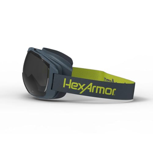HexArmor MX500 Anti-Fog Safety Goggles, Over-the-Glasses Design, Wide Field of Vision, Liquid Splash Rated Eye Protection - color: Grey 23% Lens, Trushield Coating, size: Chemical-Resistant Neoprene