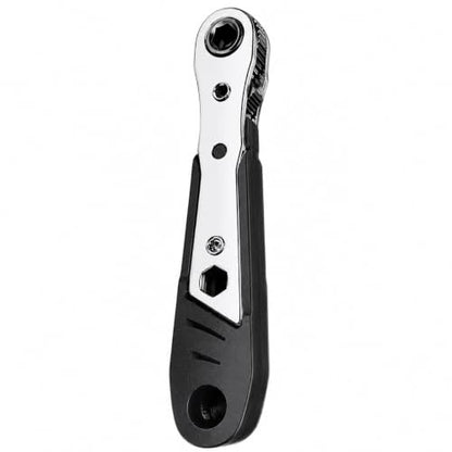 Black Right Angle Ratchet Screwdriver, Steel Tool for Tight Spaces
