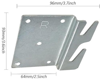 Universal Wood Bed Rail Hook Plates, 2Pcs