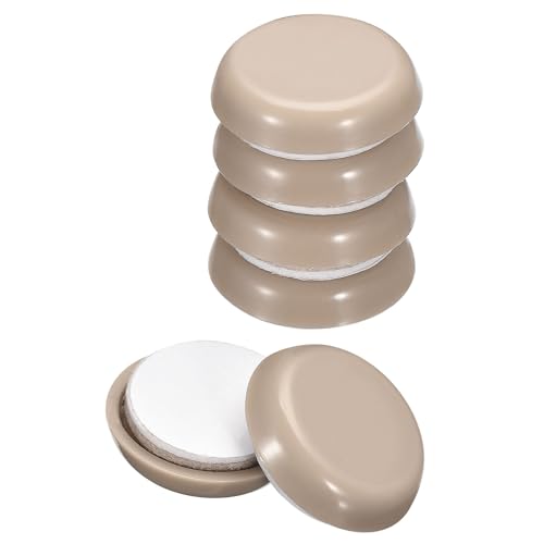 uxcell Furniture Sliders, 16Pcs 1" - Plastic Self-Adhesive Round Sliding Pads, Chair Glides for Carpeted Tile Vinyl Hardwood Floors (Grey) - size: 1"