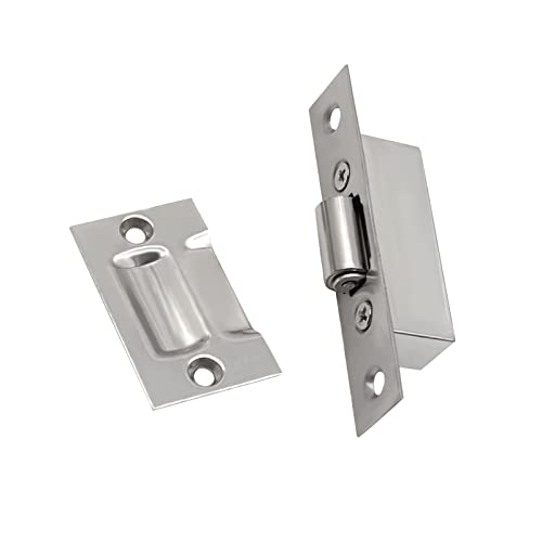 INCREWAY 1 Set Silent Roller Catch, Door Ball Catch with Strike Plate for Closet Door - color: Sliver, size: 1pc