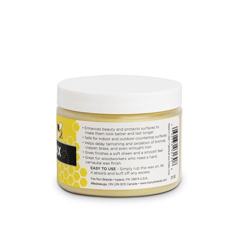 Fox Run Versa Wax, Beeswax Polish For Metals and Wood, 6 Ounces of Wax