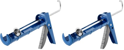 Bates- Caulking Silicone Gun, 10:1 Thrust Ratio, Hand Caulking Guns, No Drip (Pack of 2) - color: Blue, size: 2 Pack