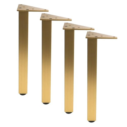 Geesatis 10" Adjustable Table Legs,4Pcs Aluminum Alloy Furniture Legs - color: Brushed Antique Gold, size: 10 In