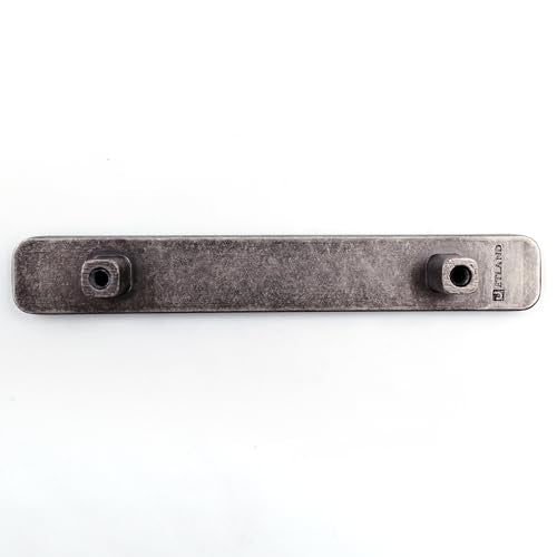 JETLAND Bridged Drawer Cabinet Pulls, 2-Pack Antique Gray 5" Hole Centers, Antique Peony Solid Cast, TG0115AN127 - color: Antique Gray, size: 5 Inch Hole Centers