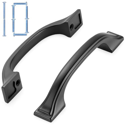 KOOFIZO 10 Pack 3 in Matte Black Cabinet Pulls, Black Drawer Handles 1958 - color: Black, size: 3" CC