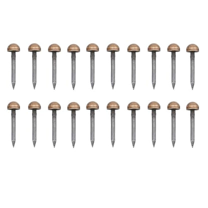 dophee 20Pcs Bronze Small Round Head Brass Upholstery Nails Tacks, 8mm - color: Antique Bronze, size: 8mm