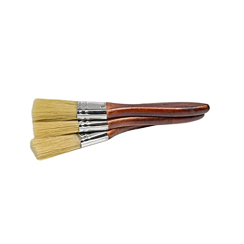 20PCS 1 inch Paint and Chip Stain Brushes Bristle Paint Brushes with Wooden Handle for Wall,House,Sash,Trim Paint Brush - size: 1"