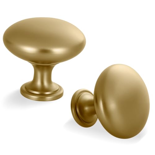 Lardmon 10 Pack Champagne Bronze Round Cabinet Knobs 1.2 Inch(30.5mm) Dia. Mushroom Drawer Knobs Modern Single Hole Cabinet Pulls Solid Kitchen Knobs Cabinet Handles Kitchen Hardware for Dresser - color: Champagne Bronze, size: 1.2 Inch Diameter, style: 1