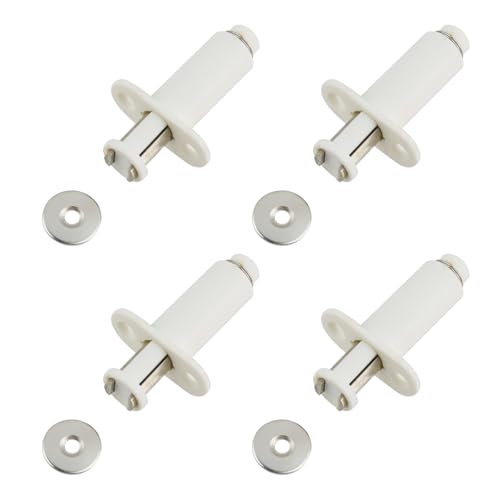 4 Pcs Recessed Magnetic Touch Latch - color: White