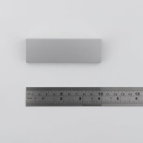 Silver Finger Pulls, 3.94 Inch, 2.52 Inch Spacing, 6Pcs - color: Silver, size: 100mm/3.94", style: Straight Edge