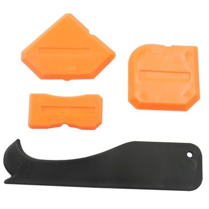 4 Pcs Silicone Caulking Tools, Orange - color: Orange
