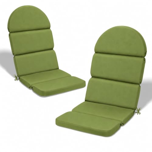 Adirondack Chair Cushion, 50x20 in Outdoor Rocking Seat Pad, 2 Pack - color: Green, size: 2 pack