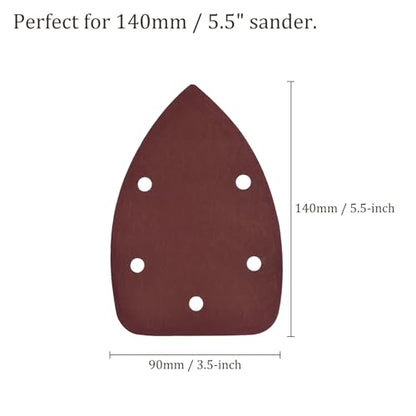 60pcs Mouse Sander Detail Sandpaper 1000Grit 3.5"x5.5" Triangle - size: 1000 grit