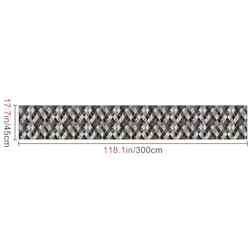 HOMETITUTE Marble Geometric Peel Stick Wallpaper 118.1x17.7 Inch Vinyl - color: Marble