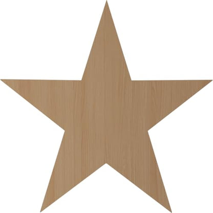 Ekena Millwork ROS04X04GLAL Galveston Star Rosette, 4 1/8"W x 4 1/8"H x 5/8"P, Alder - color: Alder, size: 4 1/8"W x 4 1/8"H x 5/8"P