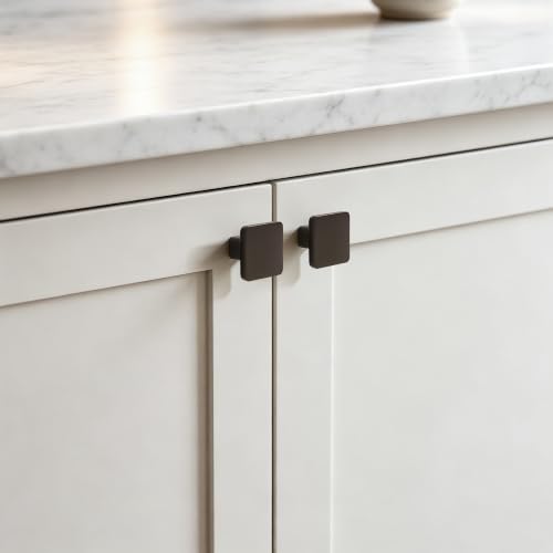 TUNNY 10 Pack Classic Cabinet Knob-Antique Bronze Gold Brushed Single Hole Furniture Hardware Knob for Kitchen Cabinet Bedroom Dresser Furniture Hardware Cabinet Pulls - color: Antique bronze gold brushed, size: Single Hole