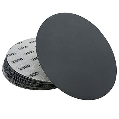 6 Inch 2500 Grit Wet Dry Sandpaper，25 PCS Hook and Loop Sanding Discs - style: Grit 2500